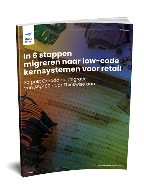 20221018 Whitepaper - In 6 stappen migreren naar low-code - retail - cover - NL - 478x650